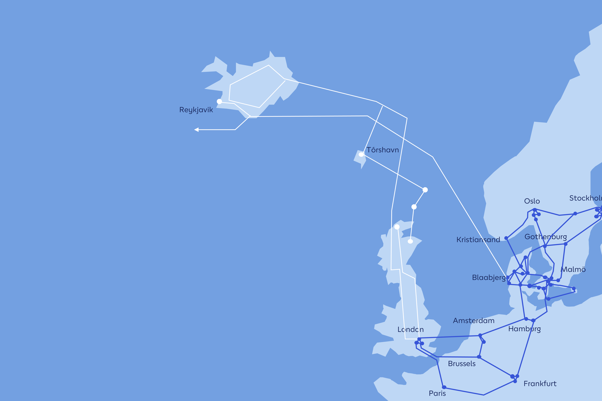 International Sales Kort Incl Island
