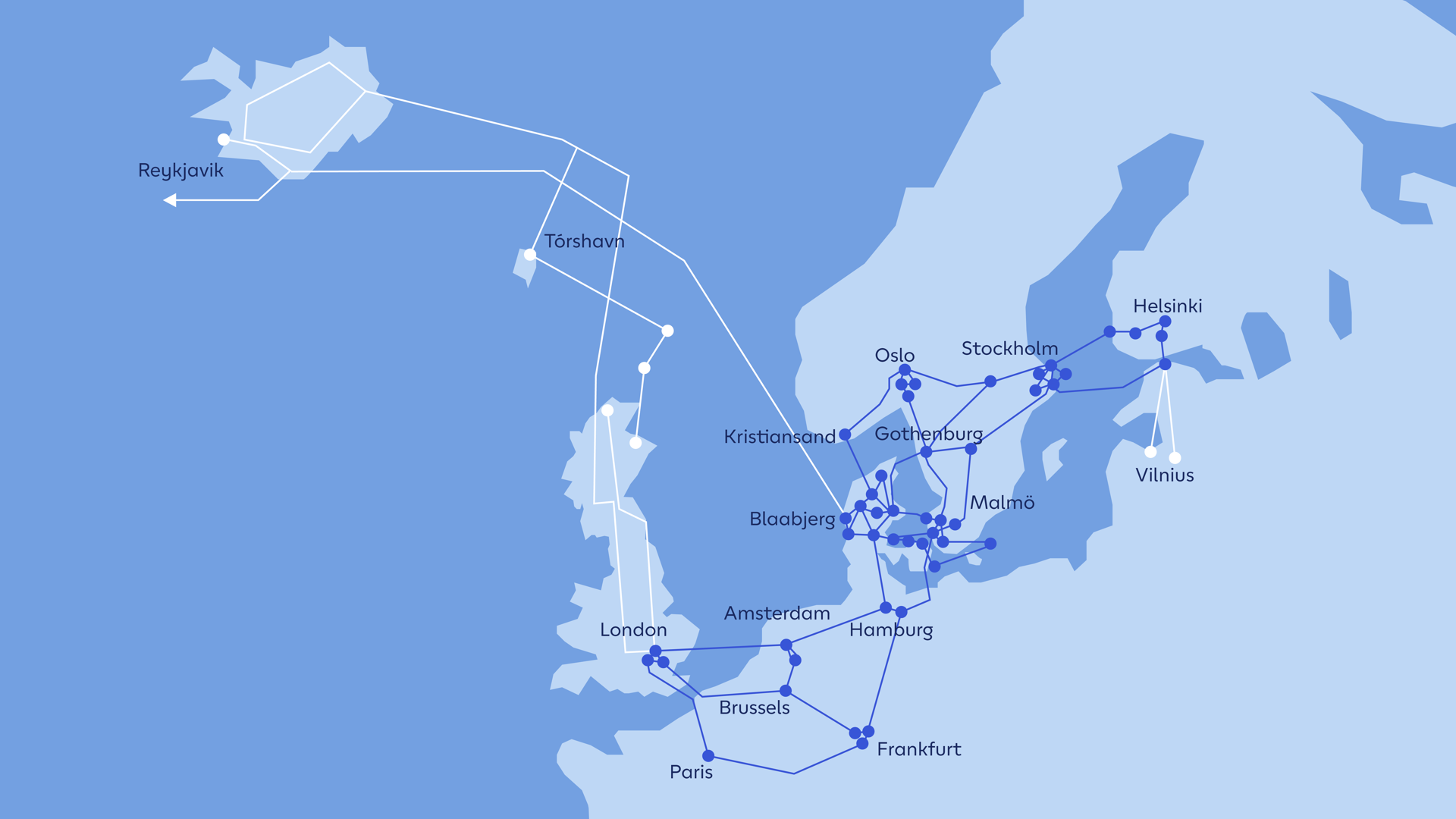 International Sales Kort Incl Island 8000X4167